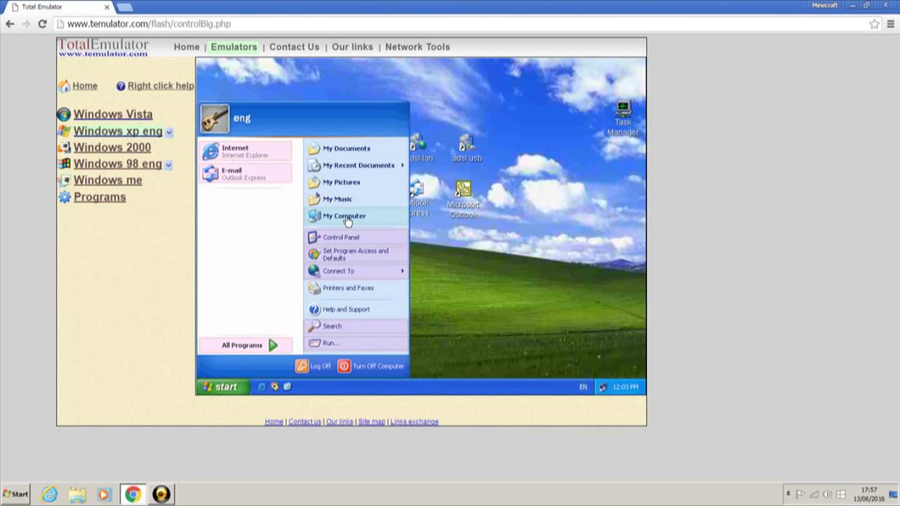 create windows xp emulation on windows 10